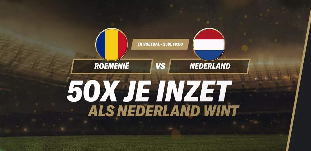 Scoor 50x bij BetMGM met Golden Odds als Nederland wint van Roemenië