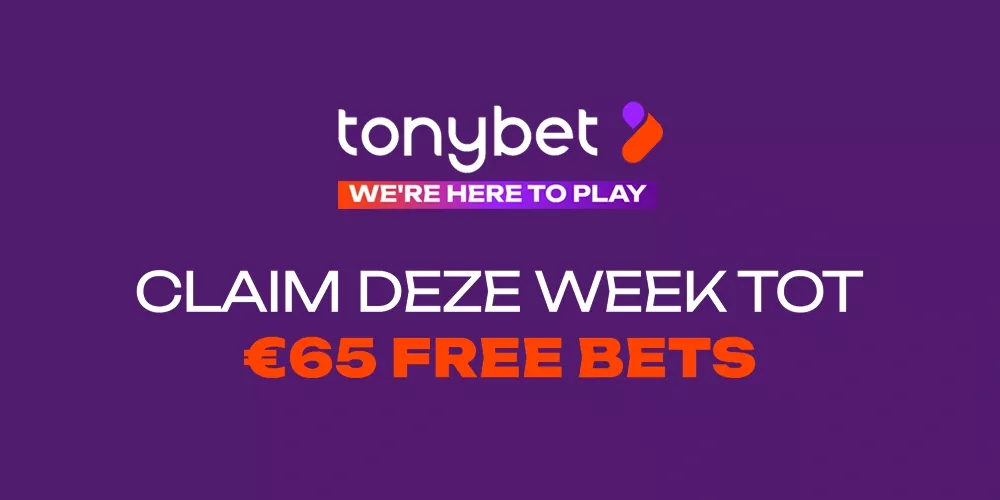 Wekelijks €65 gratis tegoed bij TonyBet
