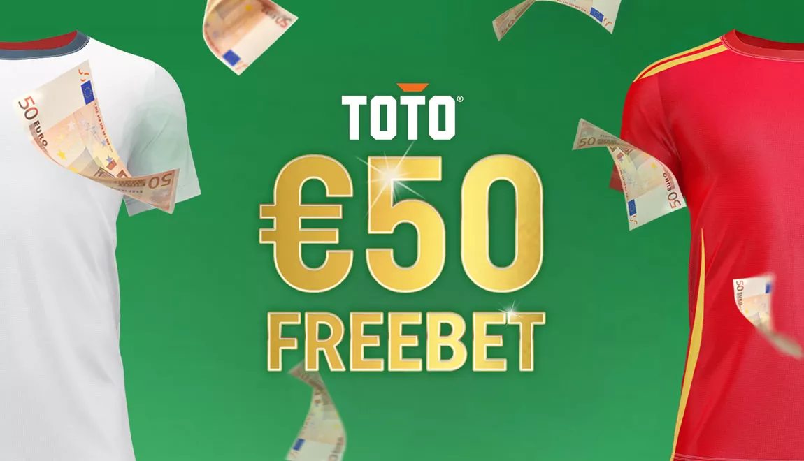 TOTO: Wed €10, Krijg €50 Gratis in EK Finale Engeland - Spanje!