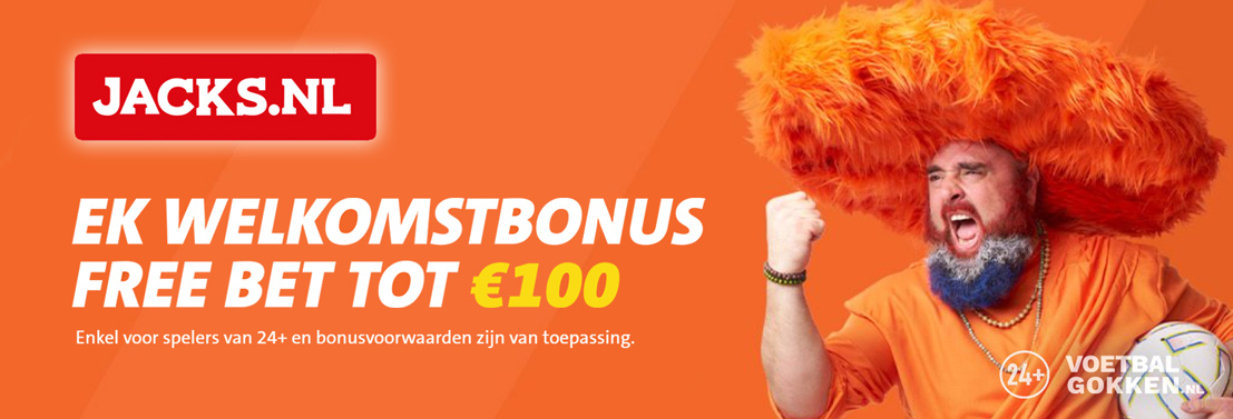Jacks.nl: EK Welkomstbonus tot €100
