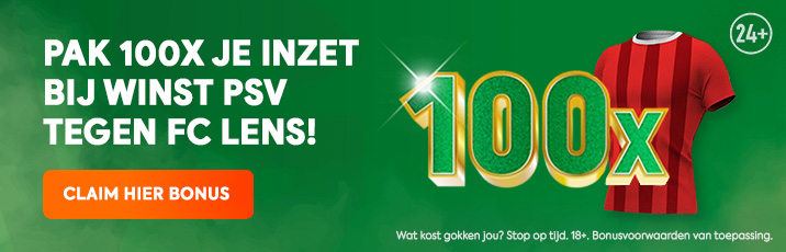 Toto Boost: 100X bij winst PSV